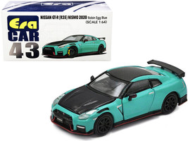 2020 Nissan GT-R R35 Nismo RHD Right Hand Drive Robin Egg Blue Carbon Black 1/64 - £15.53 GBP