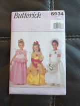 Butterick 6934 Southern Belle, Princess &amp; Wedding Gown COSTUME Sz 5-6X UNCUT 90s - £7.58 GBP