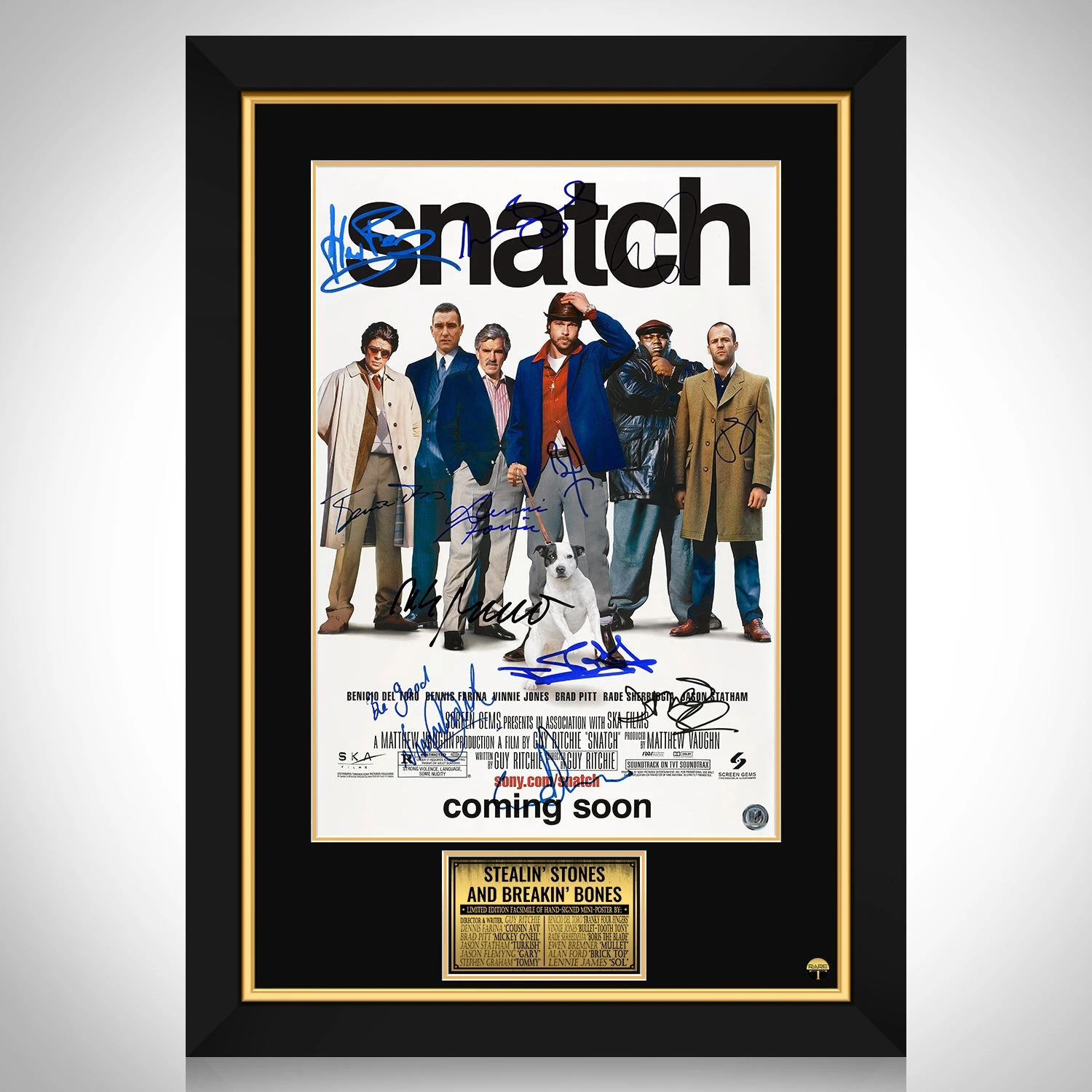 Snatch Mini Poster Limited Signature Edition Custom Frame - $309.73