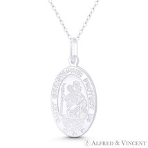 St. Christopher, Patron Saint of Travelers Medal Pendant in .925 Sterling Silver - £22.45 GBP+
