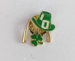 Vintage IO St. Patrick&#39;s Day Hat &amp; Clover McDonald&#39;s Employee Hat Pin Rare - $19.89