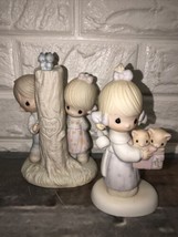 Lot Of 2 Vtg Precious Moments Figurines 1979 To Thee With Love &amp; Thee I ... - $29.69