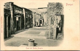 Italy Pompei - Casa dek Poeta Aragico WB Unposted 1915-1930 Antique Postcard - £5.96 GBP