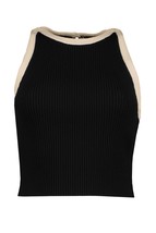 Bishop + Young women&#39;s candace sweater tank top in Black - size L - $78.21