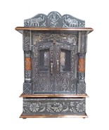 Aluminium &amp; Copper Carving Oxidized Handcrafted Mandir (Size: 20&quot; x 6&quot;x ... - £112.91 GBP