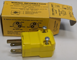 NOS Hubbell HD Straight Blade Valise Dead Front Plug 15A 125V  - 5965VY - $10.88