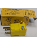 NOS Hubbell HD Straight Blade Valise Dead Front Plug 15A 125V  - 5965VY - $10.88