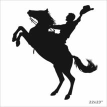 Cowboy Rodeo Silhouette Wall Sticker Decal-Horse Rider Decal Vinyl Sticker for N - £79.13 GBP