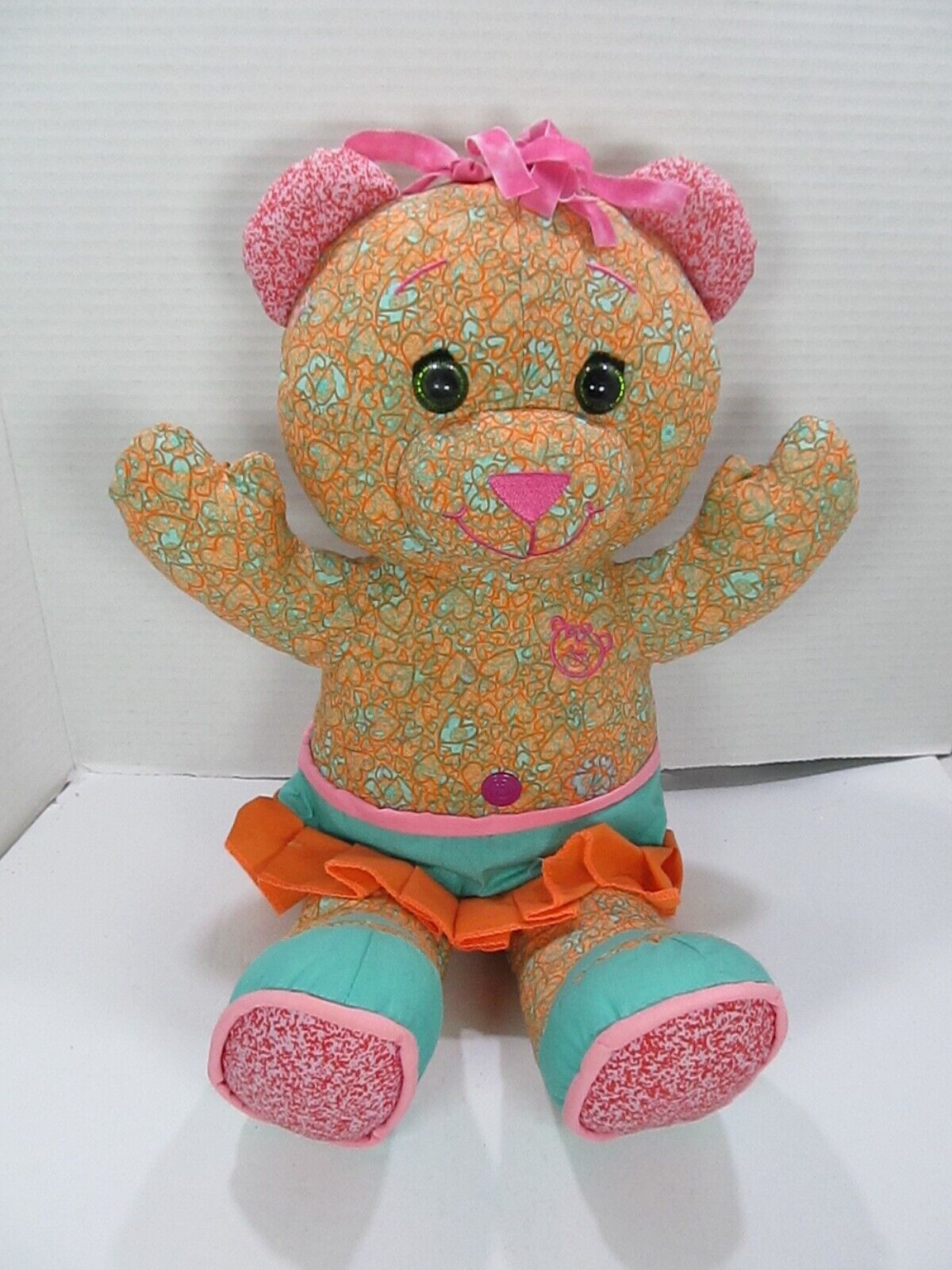 Doodle Bear Plush Jakks 1994/2005 Toy Stuffed Animal Teddy Bear Skirt 16" - $14.03