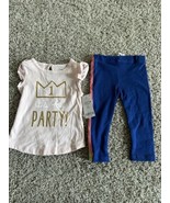 Baby Girls Top Carters and Pants Set Size 12 Months Pink 1st Birthday Party - $260.04 MXN