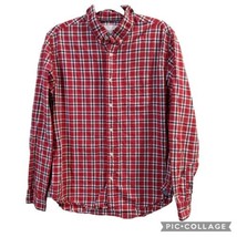Aeropostale Red/ White/ Black Button Down Long Sleeve Shirt Men&#39;s Medium  - £11.75 GBP