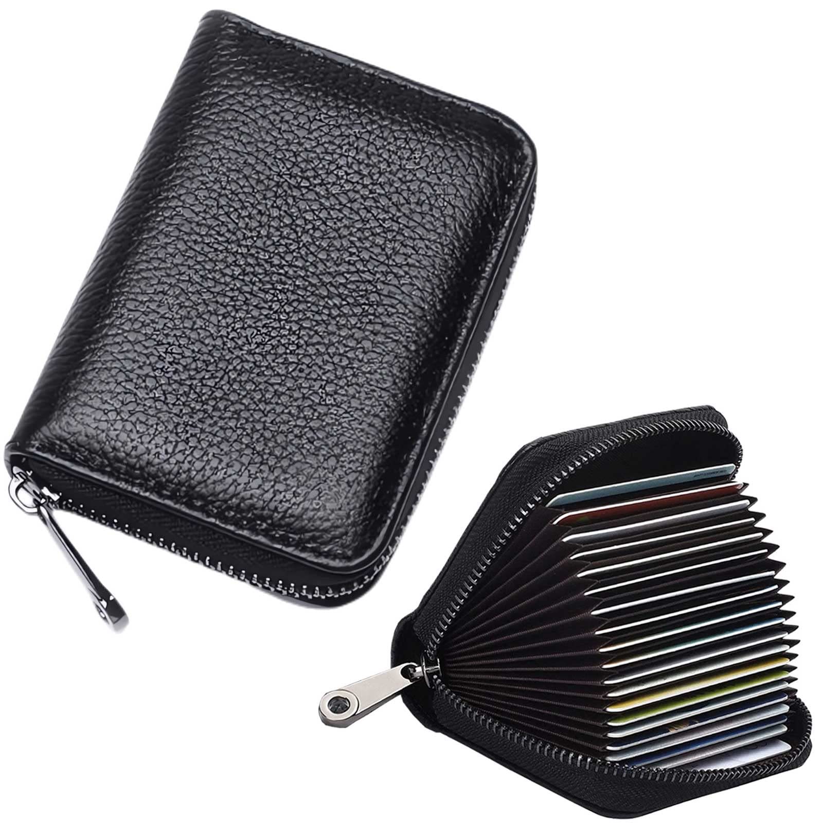 NEMIBAD Credit Card Holder Genuine Leather Small Card Wallet for Women or Men 2