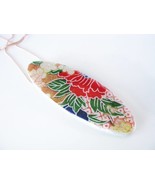 Japanese Washi paper oval pendant Polymer Clay Necklace casual Fashion J... - $359.64 MXN