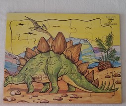 Vintage Preowned Joyland Wooden Puzzle Stegosaurus 8.5x11 inches - £18.66 GBP