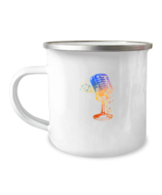12 oz Camper Mug Coffee Funny Microphone Music Note  - £15.92 GBP