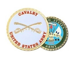 ARMY CROSSED SWORDS  CAVALRY CHALLENGE COIN - $9.99