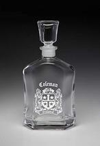 Coleman Irish Coat of Arms Whiskey Decanter (Sand Etched) - £37.71 GBP