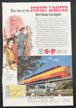 1950&#39;s SP Southern Pacific Lines Sunset Limited Print Ad Advertising 6.5... - £7.46 GBP