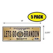 5 PACK 3.37&quot;x 9&quot; LETS GO BRANDON PLATE Sticker Decal Gift MAGA Trump BS0297 - $11.39 CAD