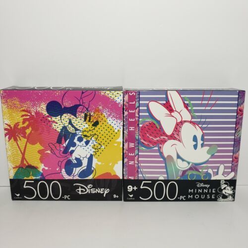 Primary image for 2 Disney 500 Piece Jigsaw Puzzles Bundle Minnie Mouse 11 x 14 Inch