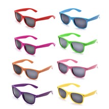 Neon Colors Party Favor Supplies Unisex Sunglasses Pack Of 8 (Multicolor) - £16.85 GBP