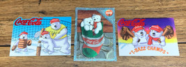 Coca Cola 1995 Super Premium Polar Bear Dufex Foil Subset card Lot Of 3 ... - $13.85