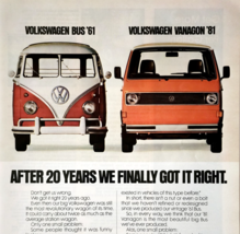 1981 Volkswagen Vanagon Bus Advertisement Automobilia Vintage Van DWKK29 - $457.58 MXN