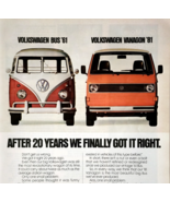 1981 Volkswagen Vanagon Bus Advertisement Automobilia Vintage Van DWKK29 - $456.12 MXN