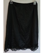 Vintage Womens M Maidenform Sweet Nothings Black Nylon 23&quot; Long Skirt Ha... - $349.79 MXN
