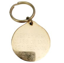 1966 Dexter Maine High School Brass 25th Class Reunion Antique Keychain F21 - $563.75 MXN