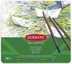 Derwent 2301942 Academy Watercolour Colouring Pencils, Set of 24 - £27.67 GBP