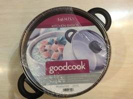 Goodcook 5 Quart / 4.7 L - Kitchen Basics - With Glass Lid - Stainless Steel - £17.22 GBP