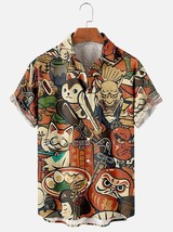 Japanese Anime Aloha Beach 3D Hawaiian Shirt Button Down Shirt For Men S... - £8.27 GBP+