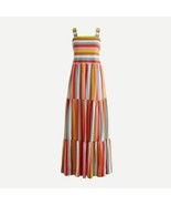 J.Crew Maxi Dress in Rainbow Stripe Size Medium - £45.84 GBP