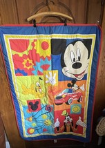 Mickey&#39;s Clubhouse Roadster Pluto Disney 42x57 Quilted Baby/Child Blanket - $18.70