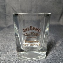 Jack Daniels Quality Tennessee Whiskey Square Gold Logo Shot Glass 2 1/2 &quot; VTG - £7.83 GBP