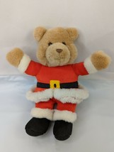 Gund Brown Bear Plush 9 Inch Santa Claus 1993 Stuffed Animal Toy - £6.02 GBP