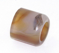 Vintage Chinese Agate Archers Thumb Ring Hand Carved Archery Jewelry Thu... - £119.86 GBP