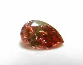 Argyle 0.15ct Natural Loose Fancy Deep Orangy Pink Pear Shape Diamond PC2 SI1 - £5,037.99 GBP
