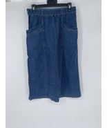 St Johns Bay Jean Skirt Womens M Blue Denim Midi Length Modest Vintage U... - €13,73 EUR