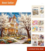 5D Diamond Painting Kit - Garden Castle Design, DIY Art for Home Décor 1... - $14.80