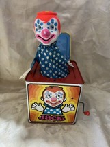 MATTEL 1971 Jack In The Box Music Box CLOWNS  Works great - £38.75 GBP