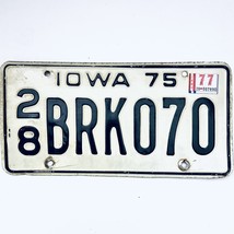 1977 United States Iowa Delaware County Passenger License Plate 28 BRK070 - $16.82