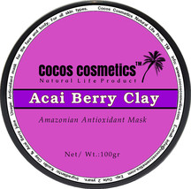 Acai Berry Clay Face mask | Antioxidant Facial Mask | Clay mask for acne  - £10.23 GBP