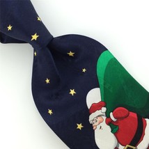 Yule Tie Greetings Black Green Navy Reindeer Stars Christmas Neck Tie 2-155 New - £15.73 GBP