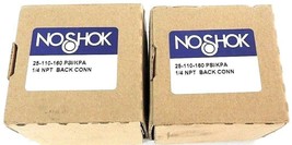 Lot Of 2 New Noshok 25-110-160 PSI/KPA 1/4 Npt Back Conn Pressure Gauges - £23.94 GBP
