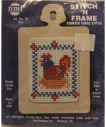 Vintage Stitch N Frame Counted Cross Stitch Kit Rooster NIP Unopened Sea... - £8.65 GBP