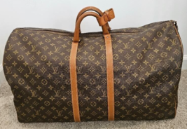 LOUIS VUITTON Vintage Monogram Coated Canvas and Leather Keepall 55 - £393.30 GBP