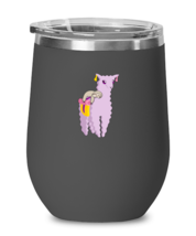 Wine Glass  Tumbler Stainless Steel Funny Sloth riding a llama  - £26.33 GBP