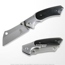 8" Tactical Spring Assisted Open Pocket Knife Cleaver Razor Blade w/ Woo... - $18.79